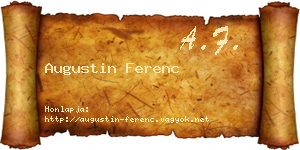 Augustin Ferenc névjegykártya